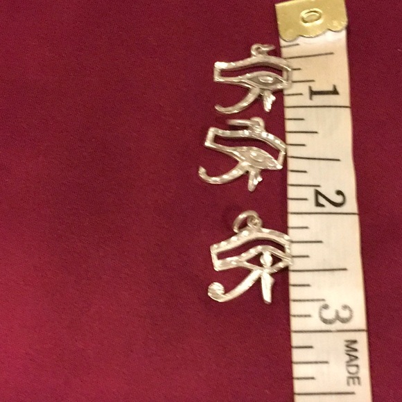 3 Sliver Egyptian Pendants Eye Of Hours - Picture 4 of 4